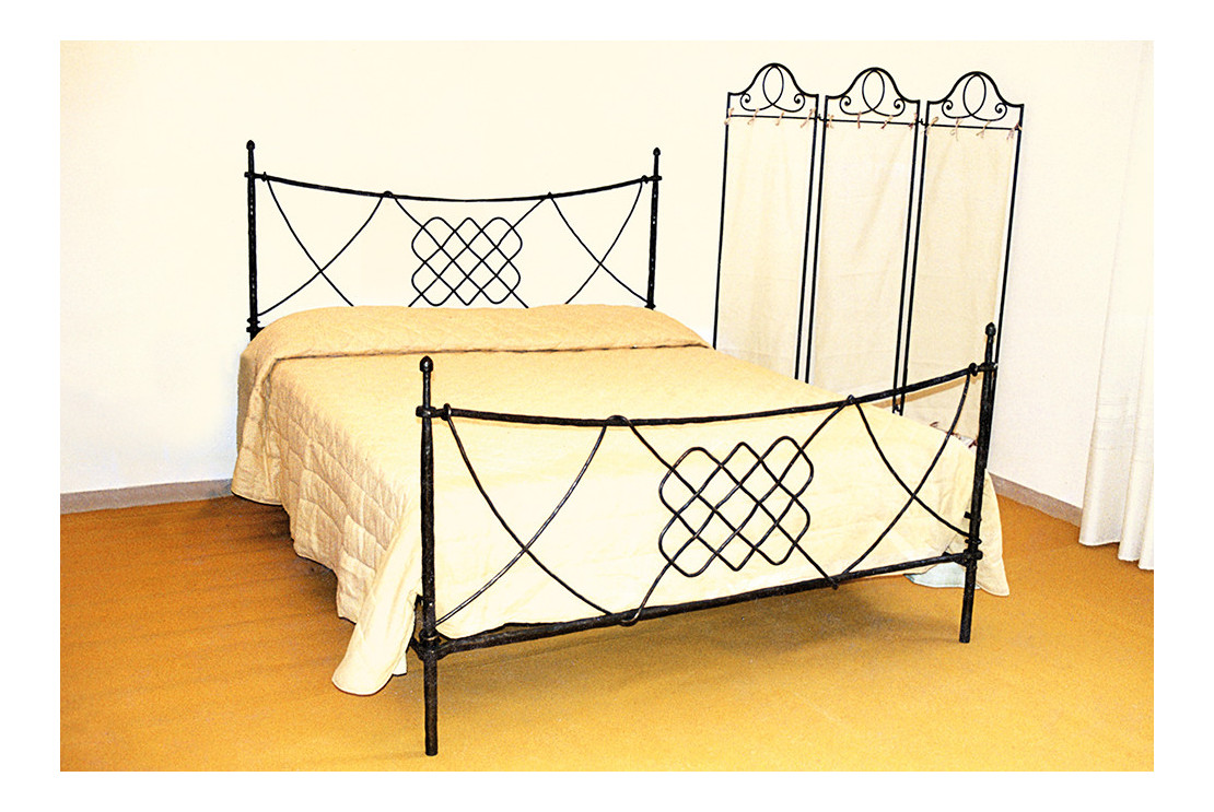 A true wrought hand-crated iron double bed - Buy Minerva by Artigianfer Spello