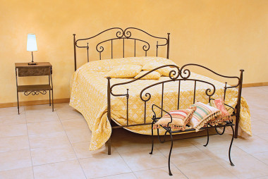 Double bed in wrought iron handcrafted - Buy Eliseo by Artigianfer Spello Italy