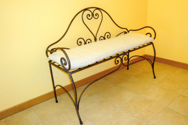 Wrought iron bench with elegant design - Buy Canova bench by Artigianfer