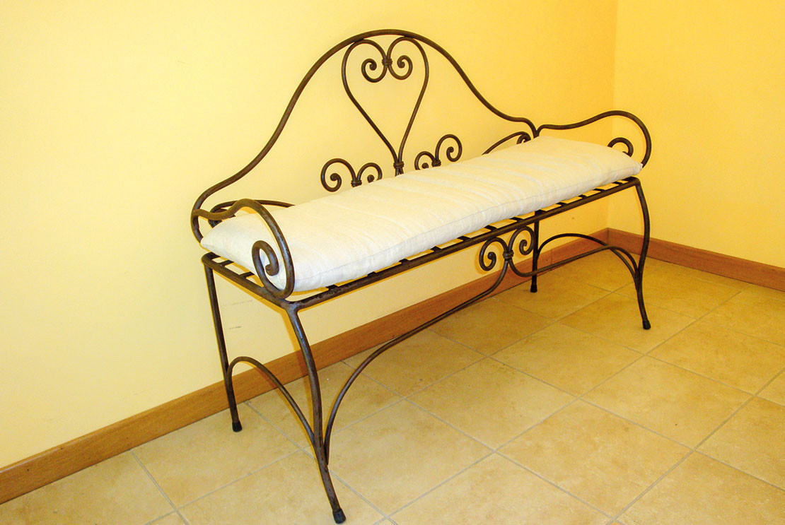Wrought iron bench with elegant design - Buy Canova bench by Artigianfer