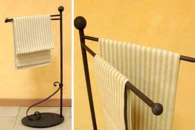 Stable flag-type towel rack in hand wrought iron - Buy Arena by Artigianfer Spello