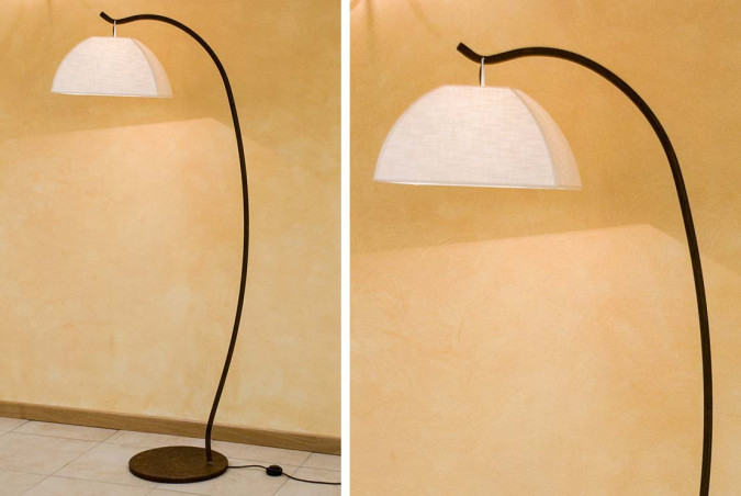 Floor lamp in hand-forged wrought iron - Buy Farnese by Artigianfer Spello