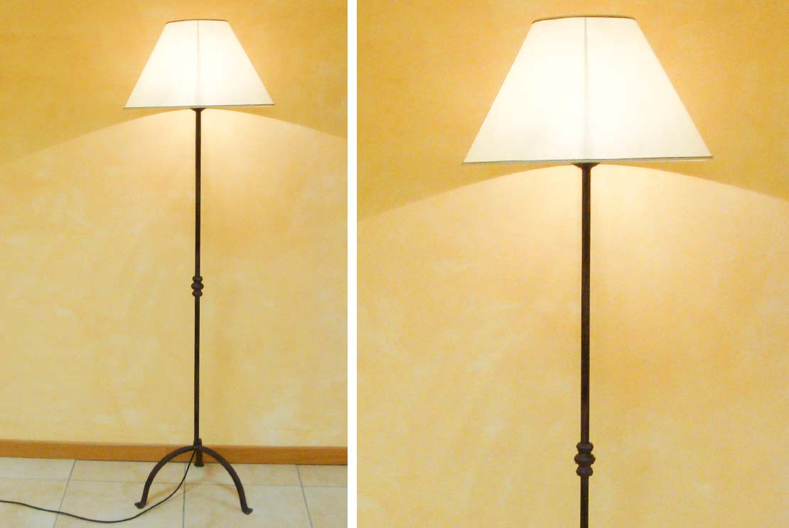 Classic floor lamp in hand forged wrought iron - Buy Marte Easy by Artigianfer Spello