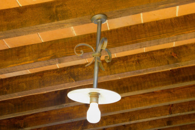 Outdoor pendant light in hand-wrought iron used under porches - Buy Venere Suspension by Artigianfer Spello Italy
