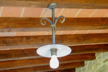 Outdoor pendant light in hand-wrought iron used under porches - Buy Venere Suspension by Artigianfer Spello Italy