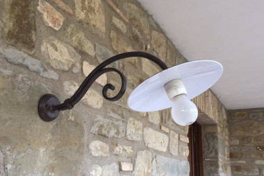 Outdoor wall lighting hand wrought iron for home exteriors - Buy Brema by Artigianfer Spello Italy