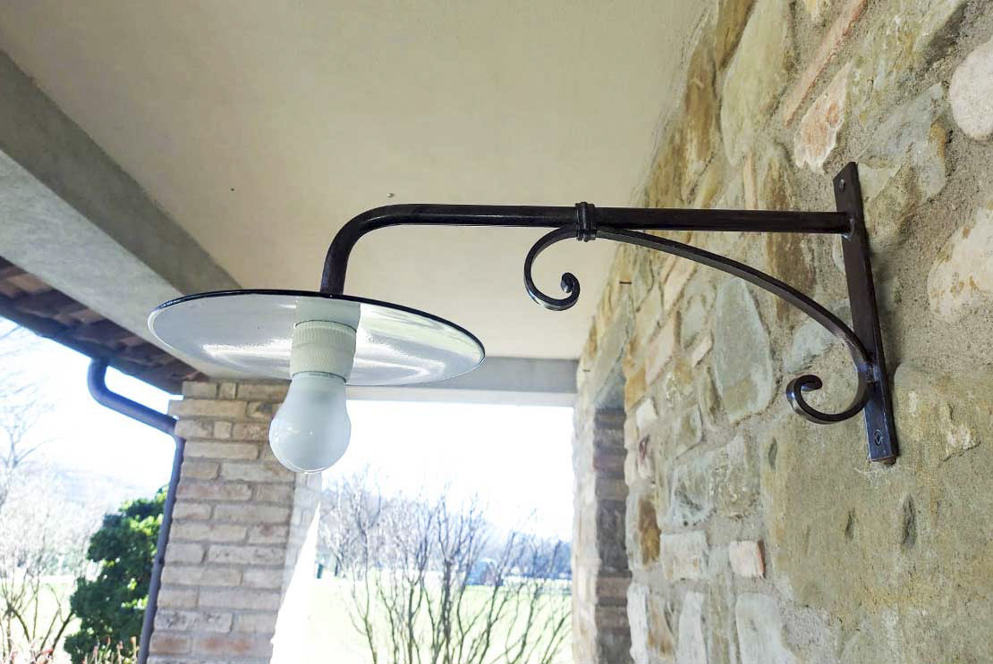 Outdoor wall light in wrought iron available in various sizes - Buy Tivoli by Artigianfer Spello Italy