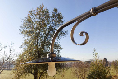 Hand-forged wrought iron outdoor wall light with elegant design - Buy Tivoli large by Artigianfer Spello Italy