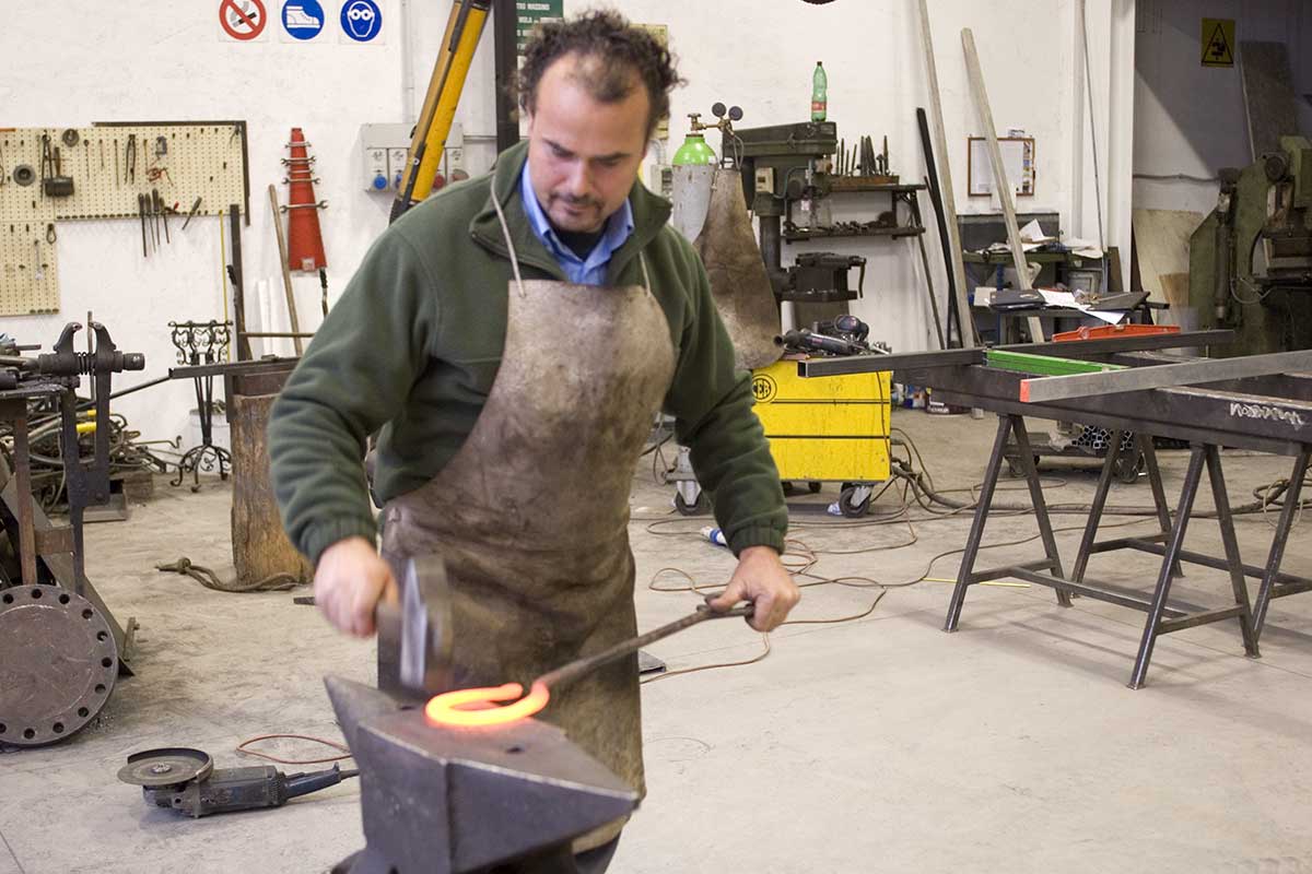 Wrought iron: forging skill requires passion and a lot of experience- Artigianfer Spello Umbria Italy