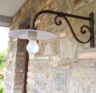 Hand-wrought iron wall lamps for outdoor lighting - Artigianfer Spello Umbria